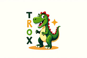 make custom t rex logo with t shirt design