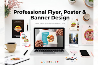 design food menu, flyer, poster and instagram ads