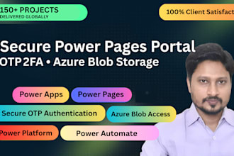 create power pages portal with otp 2fa azure blob storage and secure access