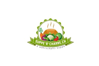 design good looking food brand and chef logo