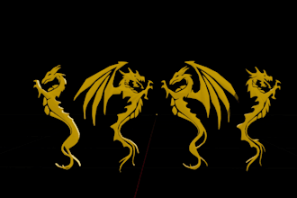 make 3d models of dragons,house,character which you want