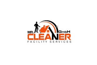 design premium cleaner facility services logo