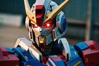 draw gundam, transformers, mecha robot in anime manga style