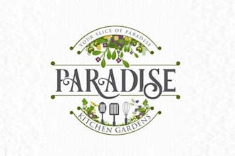 design elegant particular garden logo