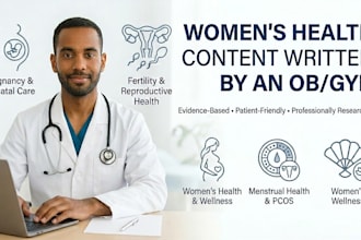 write women health, pregnancy and reproductive health content