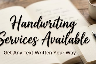 provide handwritten content on any topic you need