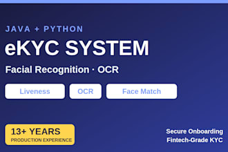 develop secure modular ekyc system with java spring boot and python