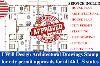 design floor plan mep stamp city permit elevation plan house plan