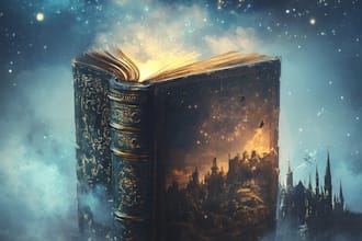 create an epic fantasy book cover