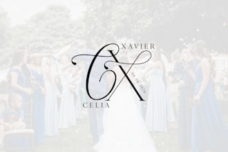 design beautiful wedding monogram logo