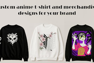 create custom anime tshirt and merchandise designs for your brand