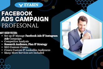 be your facebook ads campaign specialist with a targeted audience