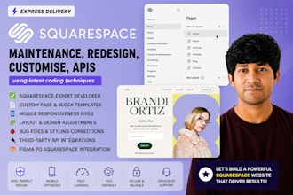 maintain, customize and redesign your squarespace website