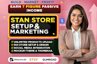 stan store setup, beacons ai, stan store marketing, gumroad store, payip