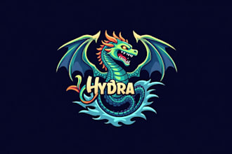 make custom hydra dragon logo with t shirt design