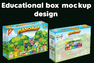 design printable card game 3d board game box packaging layout design box mockup