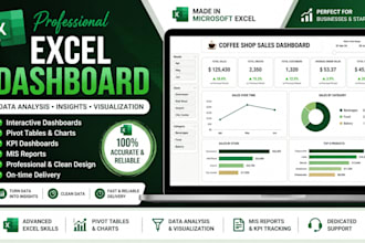 create professional excel dashboards and mis reports