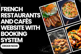 design website for french restaurants and cafés, brasserie website with booking