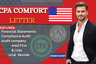 provide US CPA, audit financial statement, comfort letter, mortgage tax return
