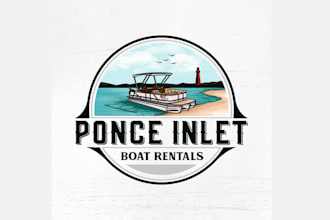 design boat rental company logo