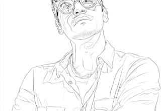 draw vector line art drawing, vector outline from any image