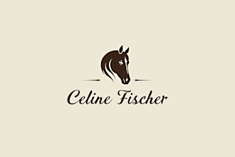 make unique horse animal farm logo for equestrian equine