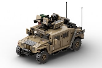 design 3d printable toy car,lego moc car,military vehicle, brick model,lego bike