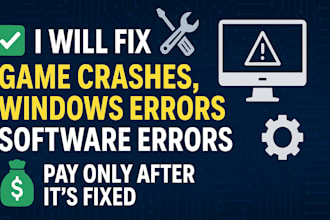 fix game crashes software errors and windows errors