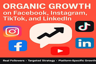 promote your facebook tiktok instagram and linkedlin to increase followers