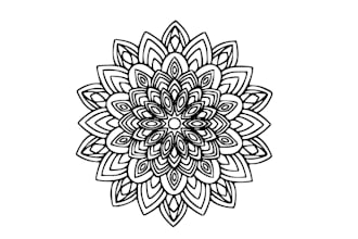 convert handmade mandala art into clean vector design