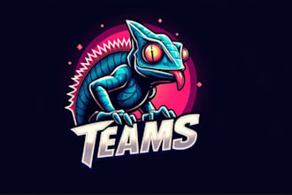 do awesome chameleon logo with t shirt for your fashion