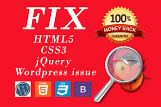 fix the error in the website and fully customize