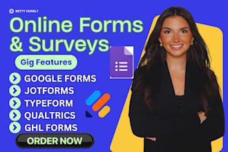 create engaging online surveys and forms using typeform, jotform or gohighlevel