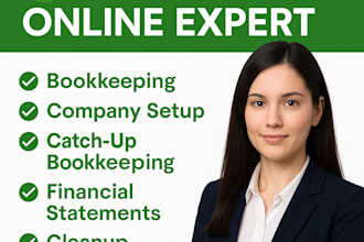 set up, clean up, and catch up bookkeeping in quickbooks online