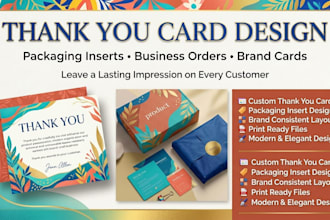 custom thank you card inserts for packaging and business