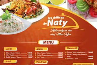 design restaurant and food menu, poster, flyer