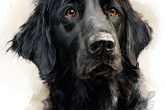 draw pet portrait, digital art, dog portrait, pet memorials