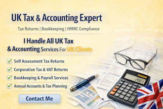 be expert UK accountant for tax returns, bookkeeping and compliance