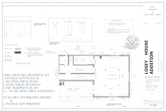draw architectural plans with mep foundation for city permit