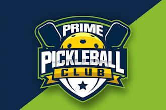 draw high quality pickleball paddle and  brand logo