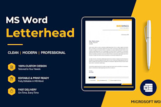 create editable letterhead template in ms word