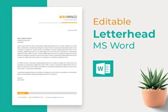 create editable letterhead template in ms word
