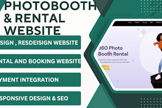 build 360 photobooth website redesign online booking vacation rental website