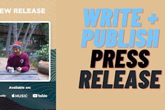 write and distribute a press release for your new music