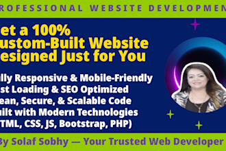 develop a custom SEO and ready responsive site