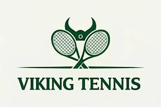 design a professional tennis logo for your brand or team