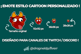crearé emotes cartoon originales y divertidos para tu canal