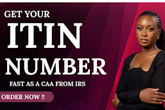 apply for your itin number as a caa from irs