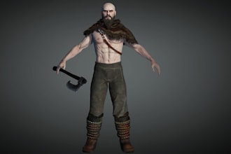 develop aaa fantasy character,vrm model, unity,ue5 game character rigging,avatar