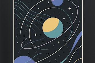 creat modern space and nature abstract art